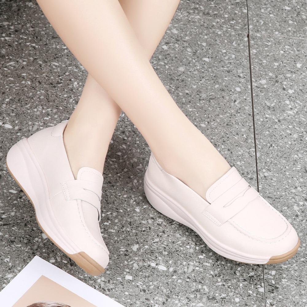 Doamnelor de primăvară și toamnă, fund gros, pandișpan, pantofi mici din piele în stil englezesc