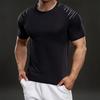 586009 Summer 2025 American Style Casual Short-sleeved Fashion Sports Slim Elastic Fitness Outdoor T-shirt