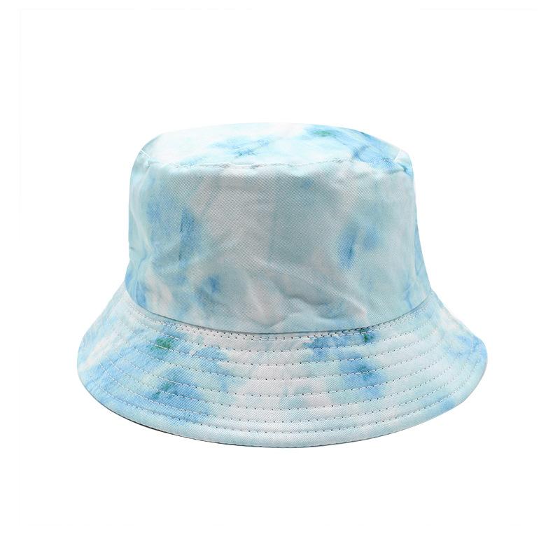 

Женская двухсторонняя шляпа-ведро с принтом тай-дай, осенняя уличная граффити с 3D-печатью, шляпа от солнца M（56-58cm）