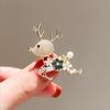 Cute Christmas And New Year Reindeer Brooch for Women, Exuding Elegance High-End Charm, Versatile And Exquisite, a Luxurious Accessory for Clothing