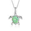 Bohemia Cute Turtle Pendant Necklace For Women Inlay White Imitation Opal Necklace Wedding Party Jewelry Christmas Gifts for Her
