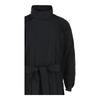 Salvatore Ferragamo Asymmetrical Zip Detail Belted Trench Coat Black Red