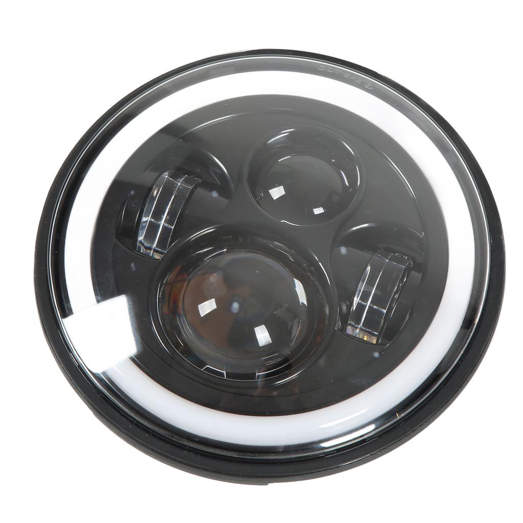 7 Zoll Motorrad LED Angel Eye Scheinwerfer Weiß Gelbes Licht Universal Ersatz für Road Star