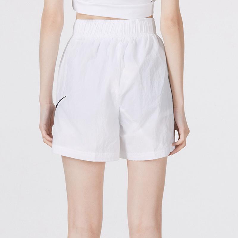 (WMNS) Nike Sportswear Essential High-Rise Woven Shorts 'White Black' Women's DM6740-100