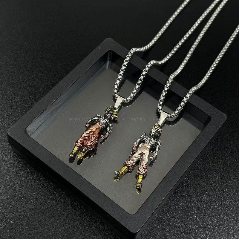 Dragon Ball Saiyan Necklace: Trendy Unisex Punk Sweater Chain