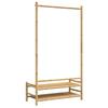 Clothes Rack with Shelves 103 X 40 X 183 Cm Bamboo