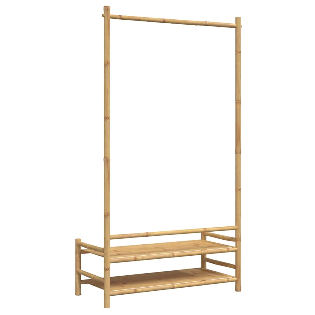 Clothes Rack with Shelves 103 X 40 X 183 Cm Bamboo