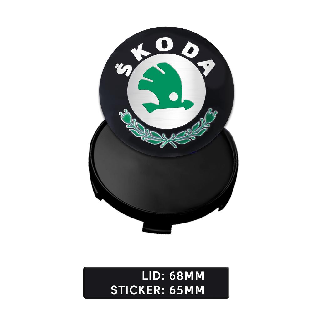 2026 Caliente Para SKODA 4/8 Piezas 56 60mm Estilo de Coche Tapas Centrales de Rueda Cubierta de Llanta Insignia Emblema Pegatina Para Skoda Rapid Octavia A5 RS