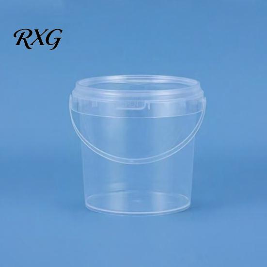 Food Grade Plastic Tubs 2PCS Round Buckets, with Lid And Handle Disposable Containers, Rice Flour Containers Stackable Food-grade Storage Pails,