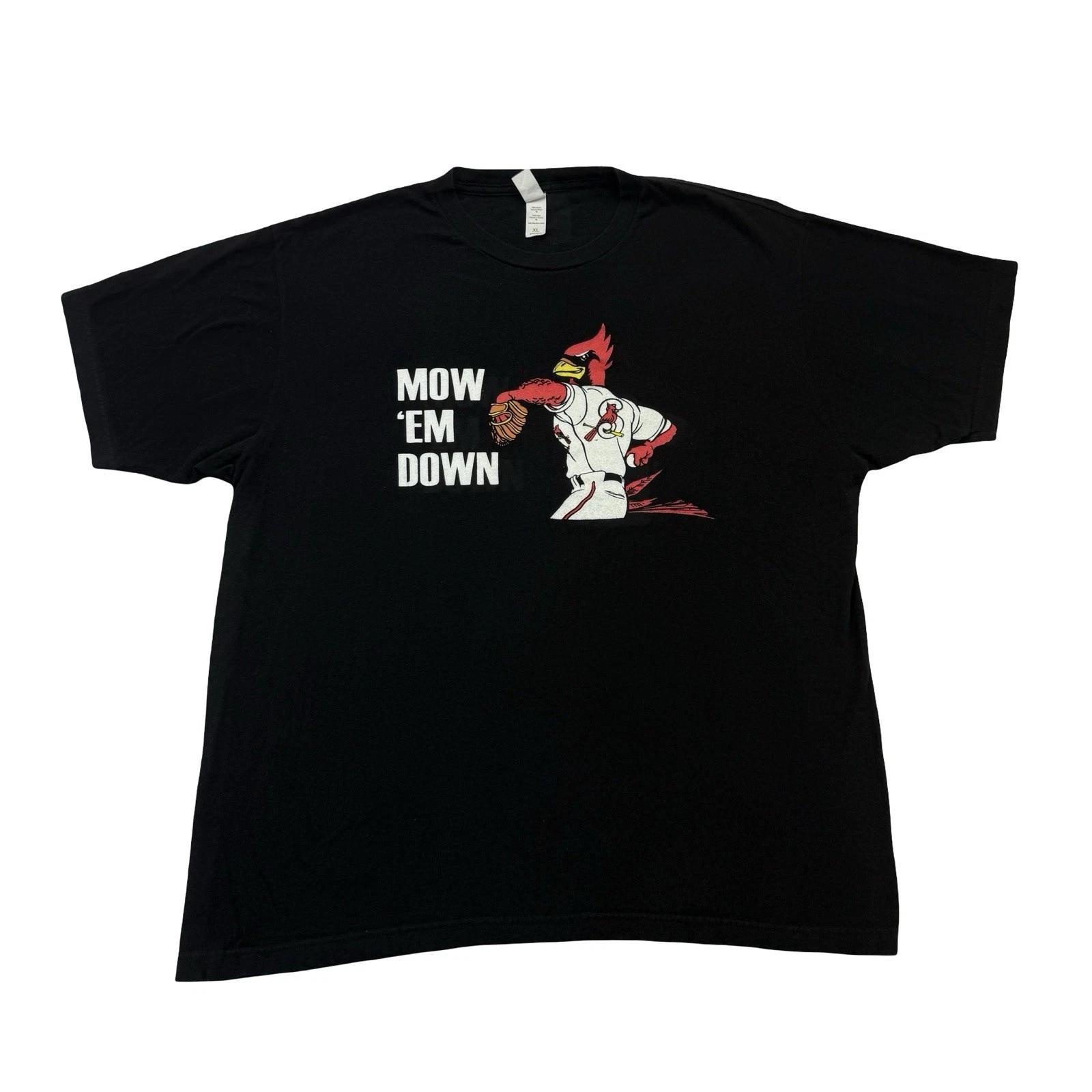 Springfield Cardinals Shirt Mens XL Black Mow Em Down Minor League Baseball S