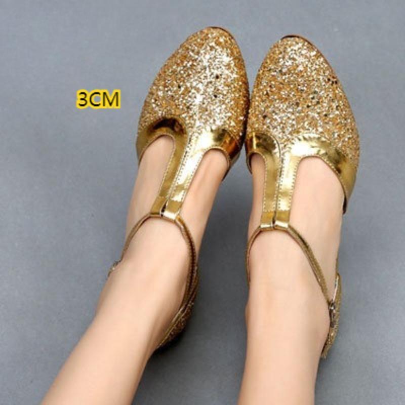 Латинские танцевальные туфли Женские с мягкой подошвой на среднем каблуке 3 см и 5 см Сандалии для квадратных танцев 42 2290₽