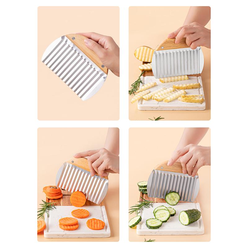 French Fries Cutter Stainless Steel Potato Slicer Vegetable Chopper Veggie Slicer Durable Kitchen Gadgets Cutter