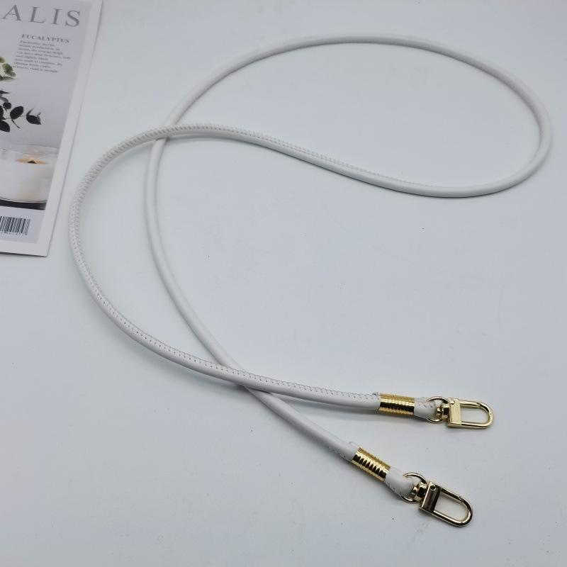 Simple and Versatile PU Square Buckle Round Leather Rope Replaceable Bag with One-shoulder Diagonal Mobile Phone Lanyard Bag Accessories