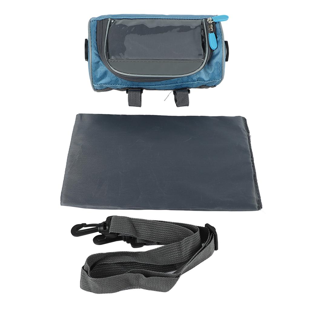 Vodotěsná taška na řídítka jízdního kola Cyklistická přední úložná taška s odnímatelným ramenním popruhem pro