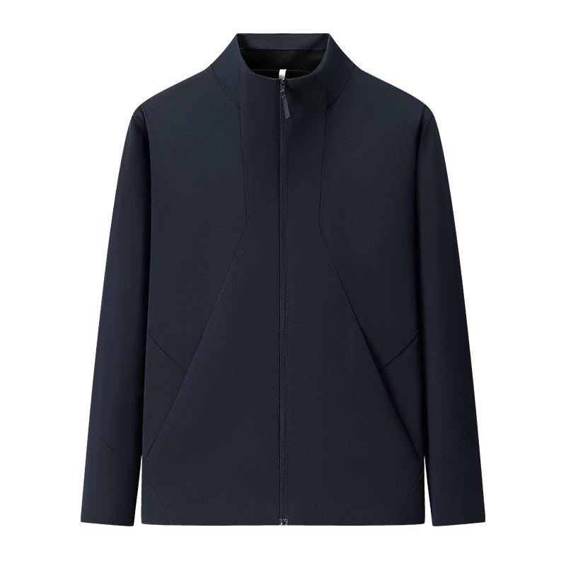 Casual Versatile Stand Up Collar Jacket for Men, Fashionable Three-dimensional Hooded Outdoor Windproof Sports Jacket