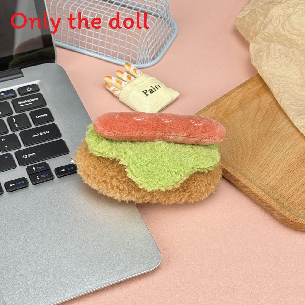 Cake Cherry Cute Burger Three Names Hot Dog Plush Toy Pendant For Bag Decor