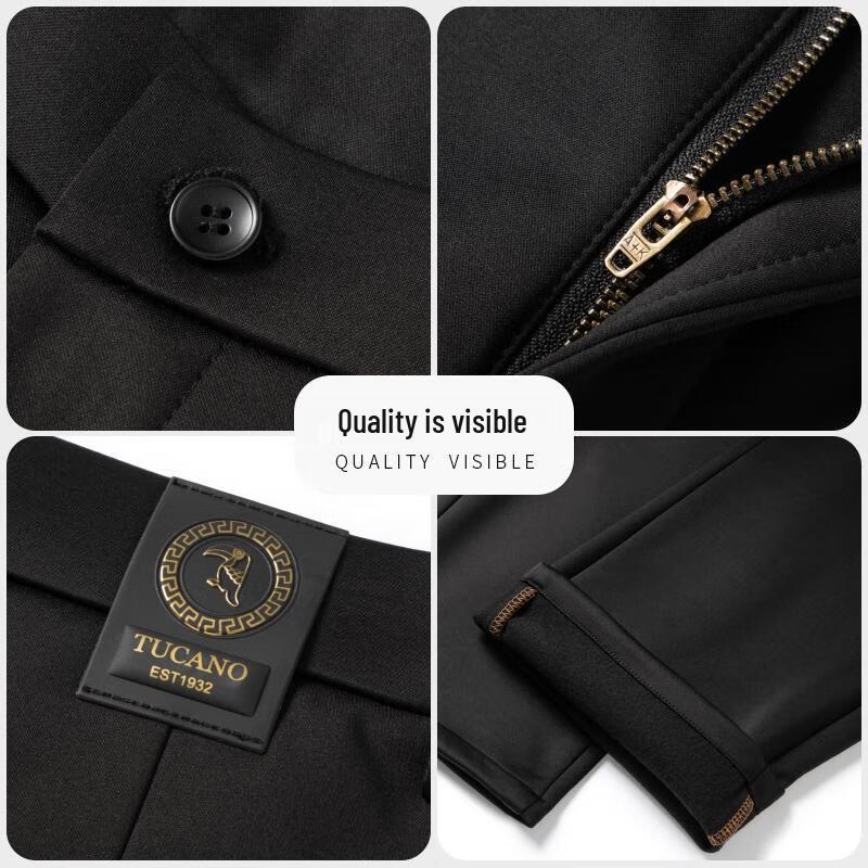 TUCANO Men's Slim-Fit Straight-Leg Casual Pants