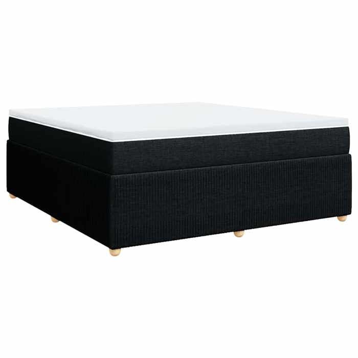 Maison Exclusive - Sommier à lattes de lit avec matelas Noir 180x200 cm Tissu