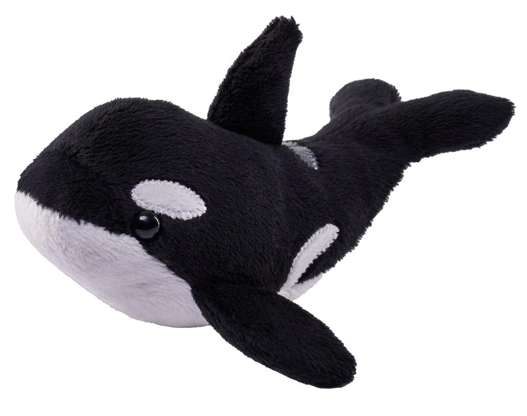 Wild Republic Pocketkins Eco Killer Whale Plush Toy, 5-inch, Made from Recycled Materials, Eco-Friendly