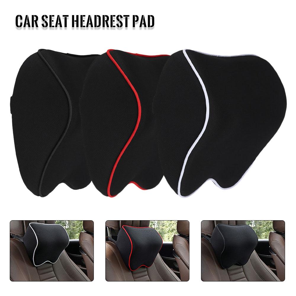 Black Car Neck Pillow Universal Car Seat Headrest Pillow Neck Rest Cushion Washable Driver Front Passenger Seat Headrest Support
