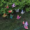 Garden Courtyard 50Pcs Butterfly Stake 7cm Colorful Waterproof Butterfly Flowerpot Stake For Home Party Decoration