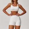 OEING Damen Schnelltrocknendes Sport-BH- und Shorts-Set