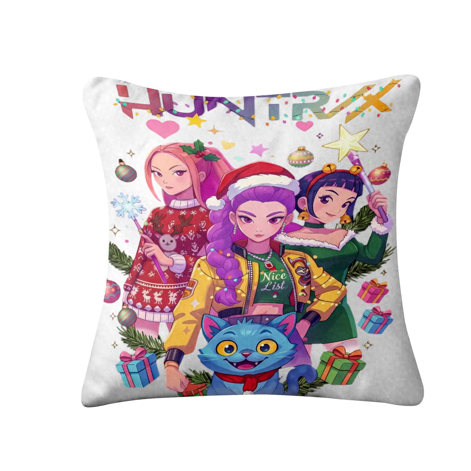 

Linen Printed Pillowcase, Home Decoration Pillowcase, Easy To Clean, 18*18in Pillowcase, Suitable For Sofa, Car, Bed One Size