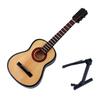 15cm Mini Guitar Model 6 String Wooden Guitar Model with Stand Home Office Desktop Decor Music Ornament For Collectors