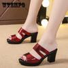 Women Shoes Summer New Slippers High-Heeled Fashion Waterproof Platform Sandals Female Thick Heel Peep Toe Non-Slip Slides