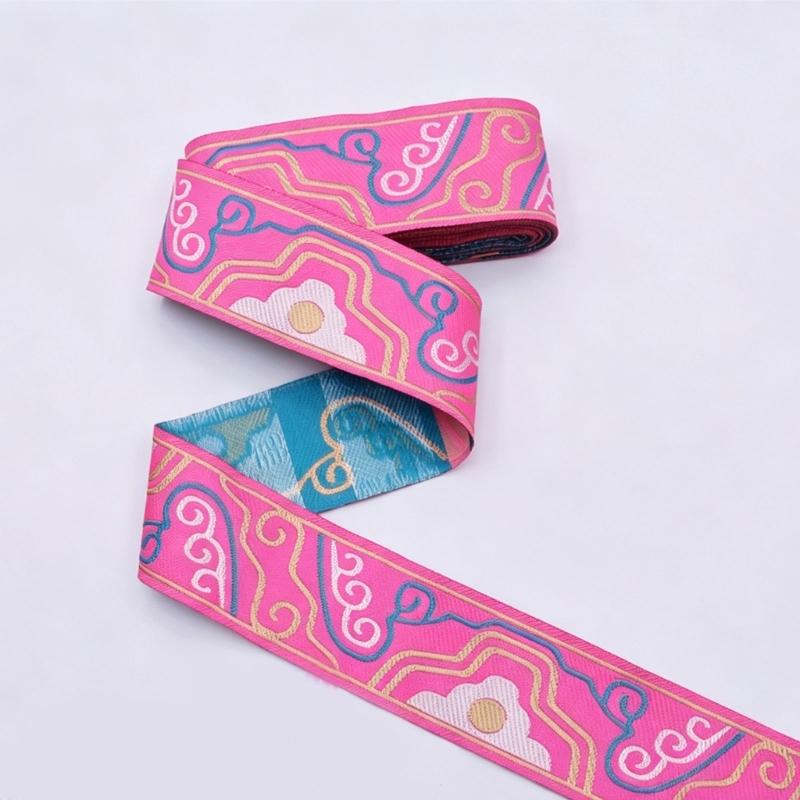 1.7M Long Embroidery Patches Cloud Pattern Fabric Ribbon Sewing Trim For Handmade Costume Curtain Sewing Embellishments