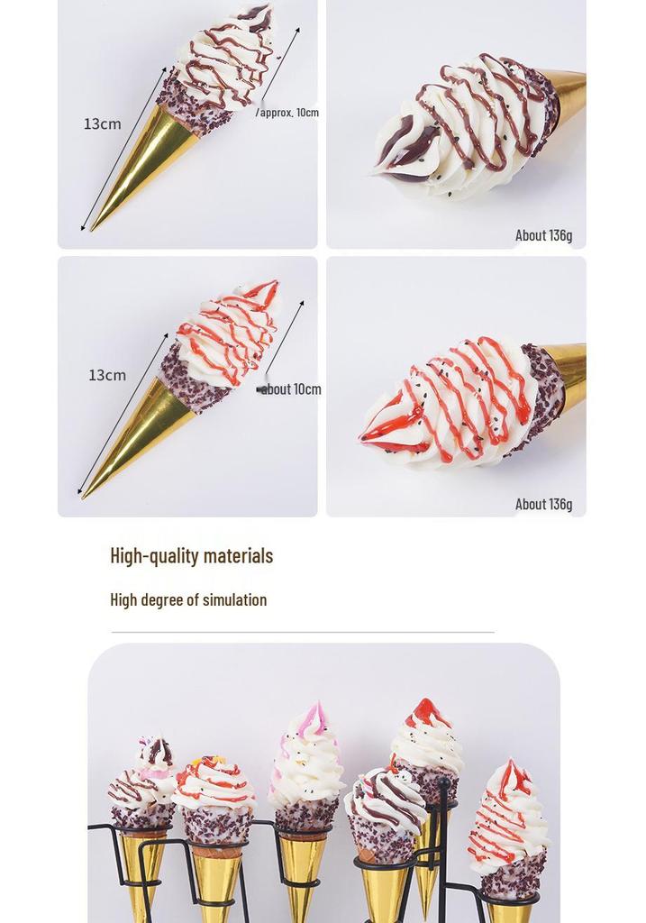 Simulation Hot Milk Treasure Ice Cream Cone Toy Decoration