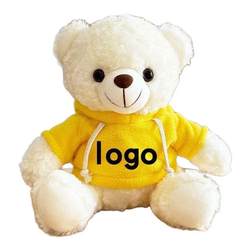 Teddy Bear Plush Toy with Cute Logo and School Emblem Design