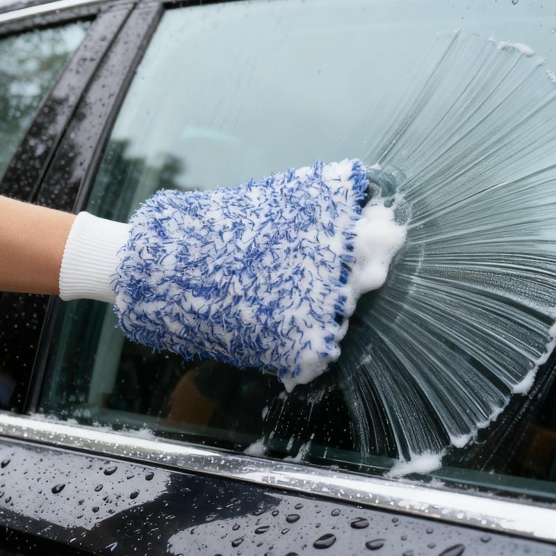 1/3PCS Plush Car Wash Mitts Wool Thick Non-Slip Car Cleaning Mitts Brushes Auto Washing Sponge Accessories Auto Cleaning Tools