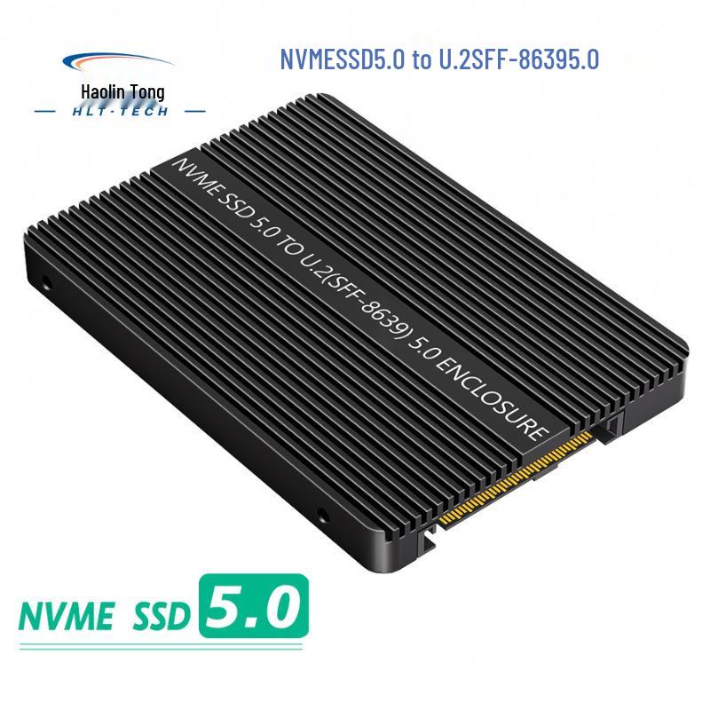 PCIe 5.0 M.2 NVMe to U.2 SFF-8639 Adapter with Full Aluminum Heat Dissipation, Supports 2230-2280