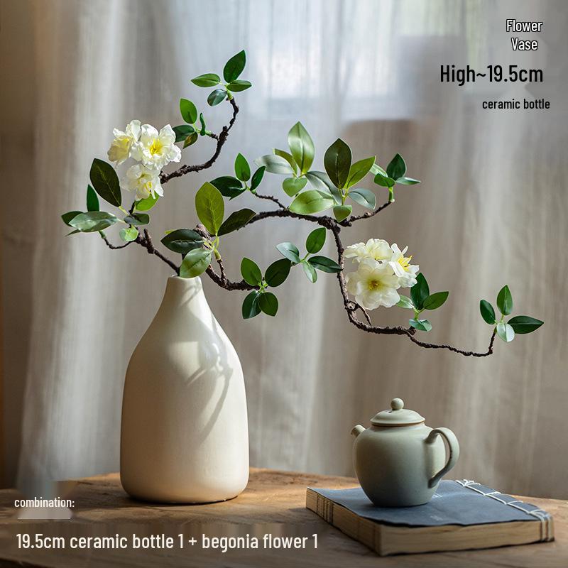 Bionic Begonia: Artificial Luxury Green Plant Dining Table Decoration