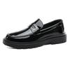 Fashion Trendy British Glossy Shoes Low-Cut Casual Dress Oxfords for Teen/Adult Men Breathable Business Footwear Elastic Sole Streetwear