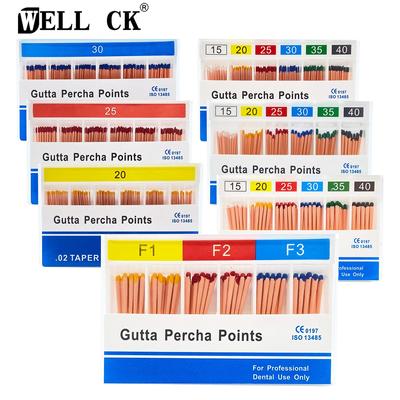 1 Box Dental Gutta Percha Points Material Taper 02.04.06 #15-40 Mixed F1 F2 F3 Mixed