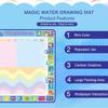 150x100cm Magic Water Drawing Mat for Kids Coloring Doodle Mat with Magic Pens Painting Board Educational Montessori Toys