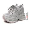 Round Head Shoes Women's Spring New Heightening Casual Shoes, Thin and Lightweight Sports Shoes, High Value Single Shoes Tide