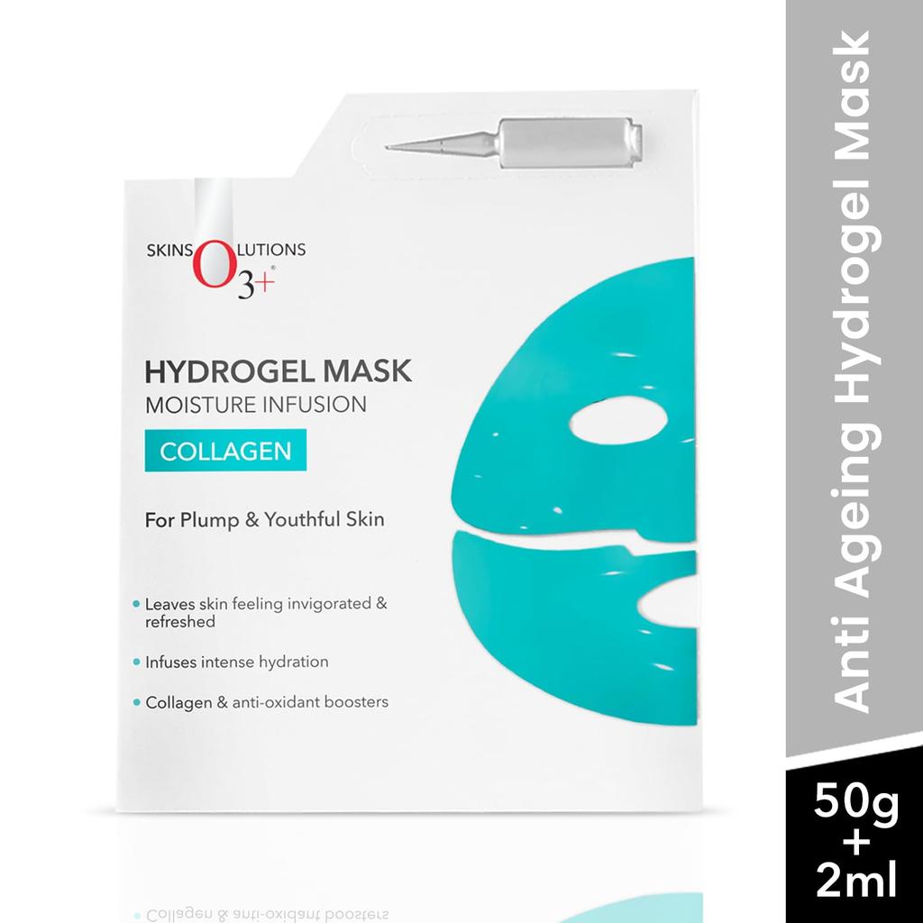 O3+ Kollagen Hydrogel Gesichtsmaske 50g+2ml für Hydratisierte, Straffe, Strahlende & Pralle Haut Spa-Behandlung
