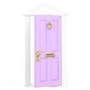 Mini Wooden Door Bright Color Vivid Details Smoother Edge Dollhouse Miniature Fairy Door for 1:12