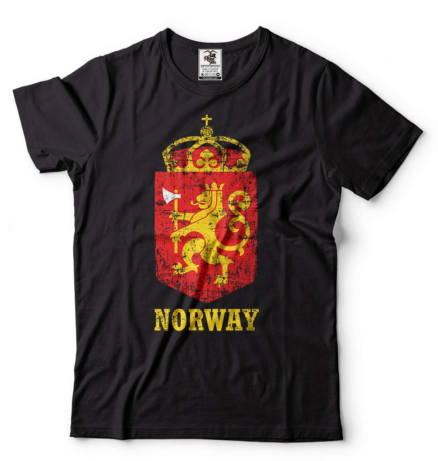 Мужская футболка с гербом Норвегии Патриотический флаг Норвегии Viking Heritage Tee M