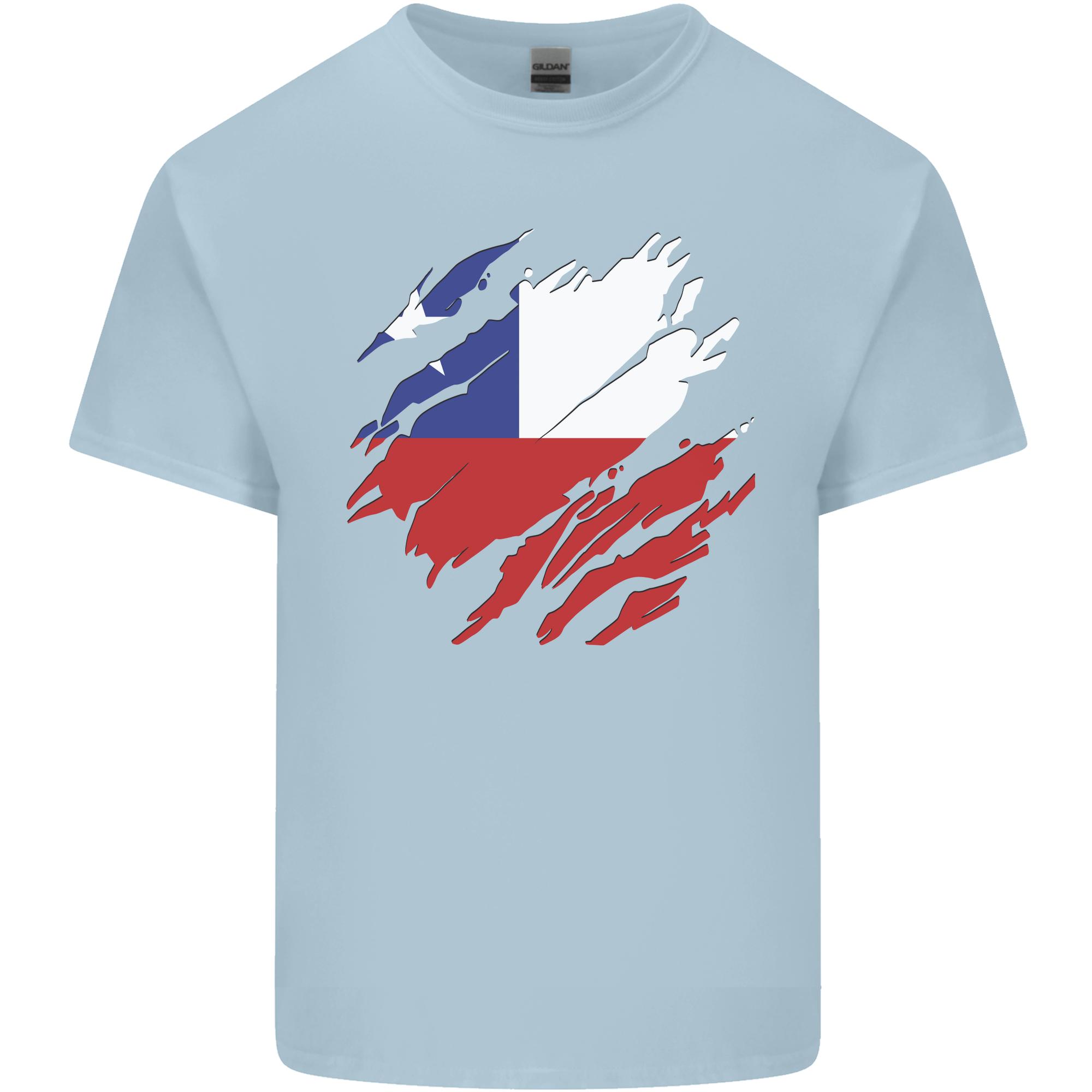 Torn Chile Flag Chilean Day Football Unisexs Light Cotton TShirt S