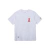 New Era MLB Letter Print Crew Neck Short Sleeve T-Shirt Unisex Tops Gray 13546480