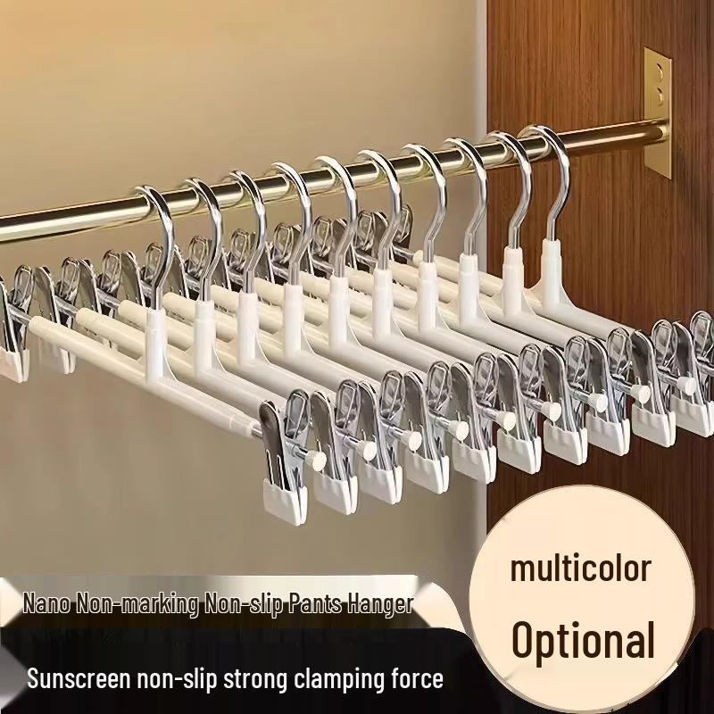 Non-Slip Stainless Steel Pants Hanger Clips - Universal Drying & Storage Solution