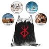 Custom Anime Pattern Drawstring Backpack Lightweight Foldable Sports Gym Bag Water Resistant String Sackpack for Training