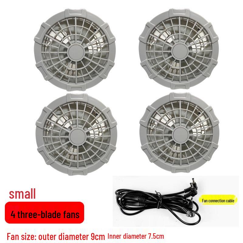 

Унисекс куртка с длинными рукавами и охлаждающим вентилятором с четырьмя вентиляторами для строителей L/XL