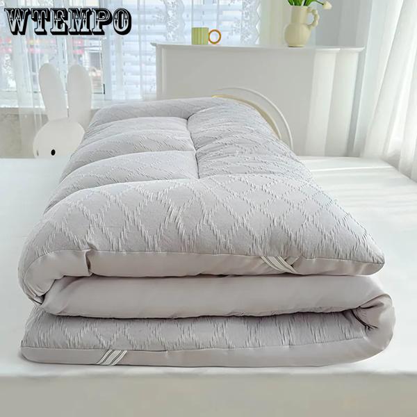 WTEMPO Solid Color Foldable High Quality Soft Mattress School Dormitory Mattress Winter Thickened Plush Bedroom Bed Sheet Tatami Plush Pads