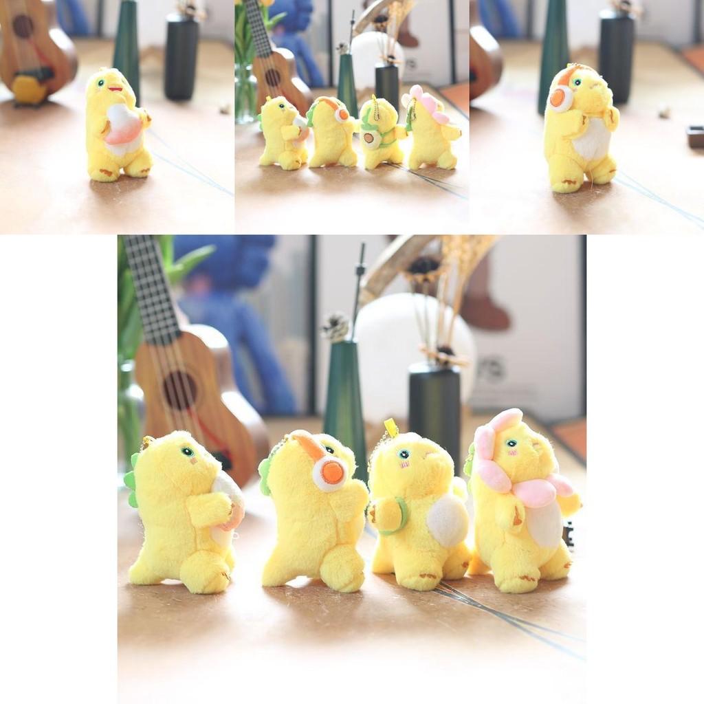 Entzückender Mini Plüsch Dinosaurier Schlüsselanhänger Weiches Stofftier Niedlicher Cartoon Anhänger Accessoire