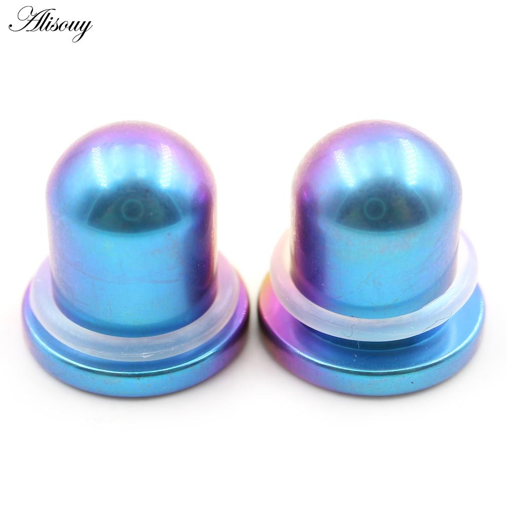 Alisouy 1PC Titanium Gradient Barevný válec Náušníky Kuželové špunty Tunel Expander Nosítka Náušnice Piercing Body šperky